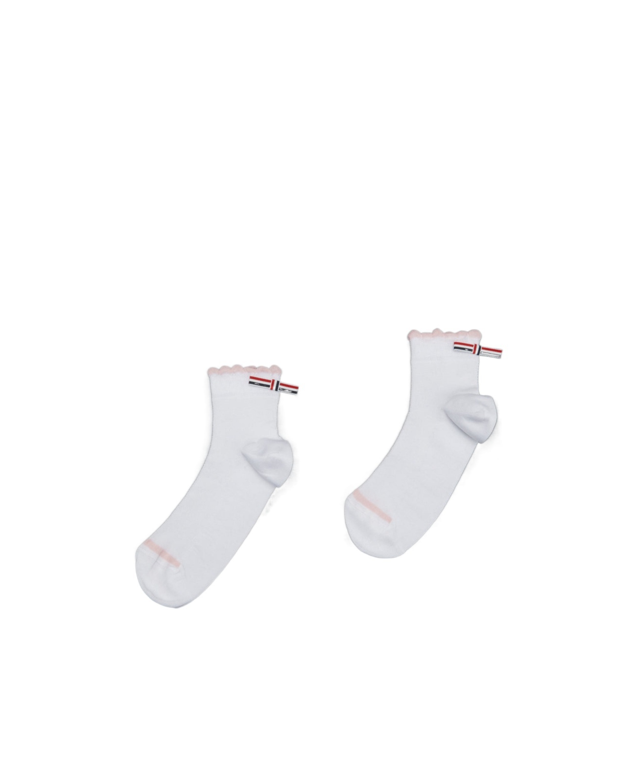 Shop Thom Browne Scalloped Mesh Knit Socks