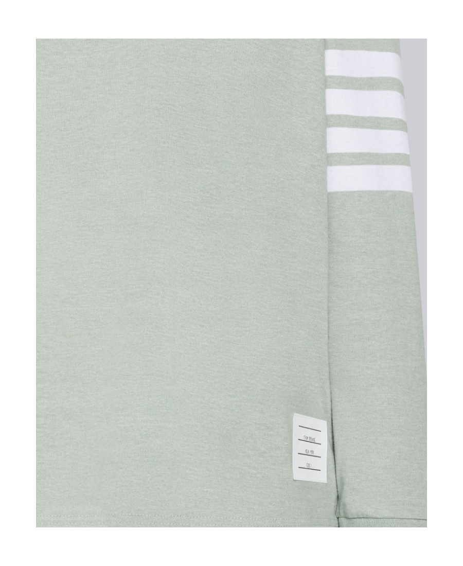 Shop Thom Browne 4-bar Crew-neck Sweatshirt In White