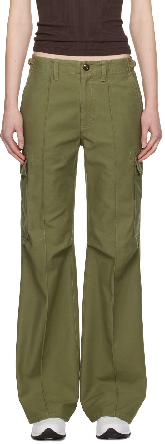 Re/done Military Trousers In Green