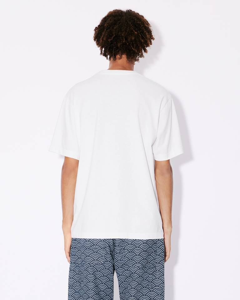 Kenzo Logo Embroidered Crewneck T-shirt In Nude