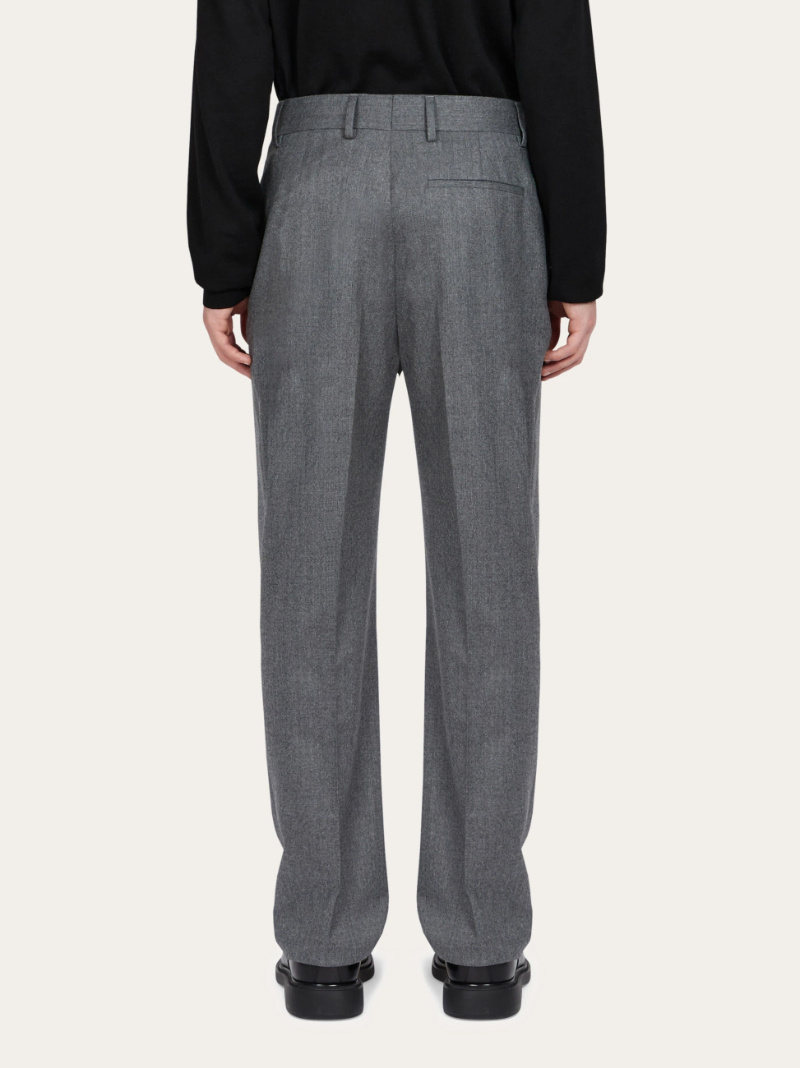 Ferragamo Tailored Trouser In Gray