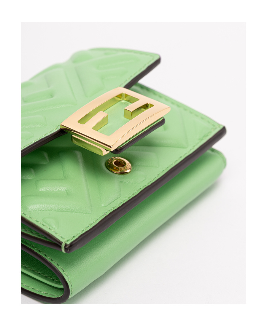 Fendi Rectangular Trifold Wallet In Green