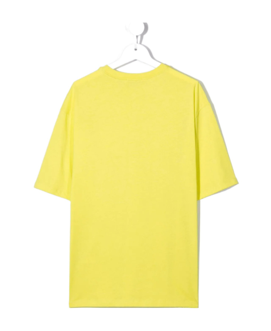 Msgm Logo Printed T-shirt In Yellow