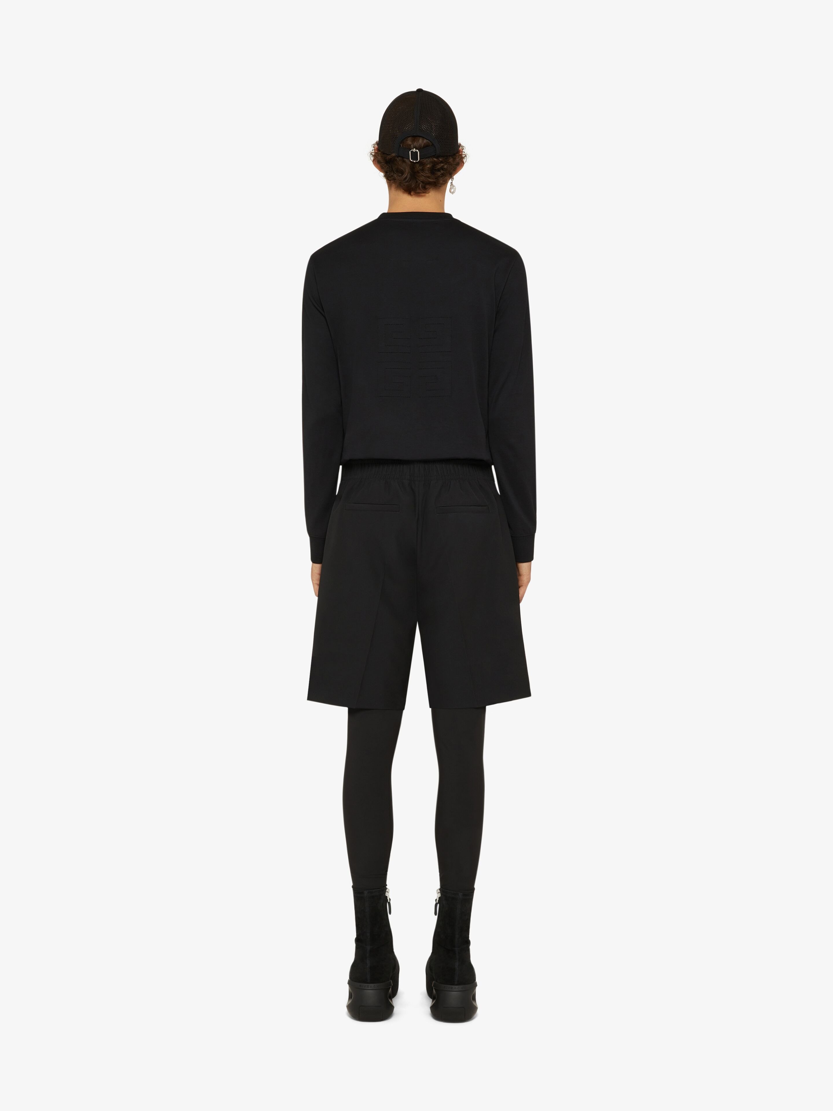 Givenchy Logo Plaque Bermuda Shorts In Black