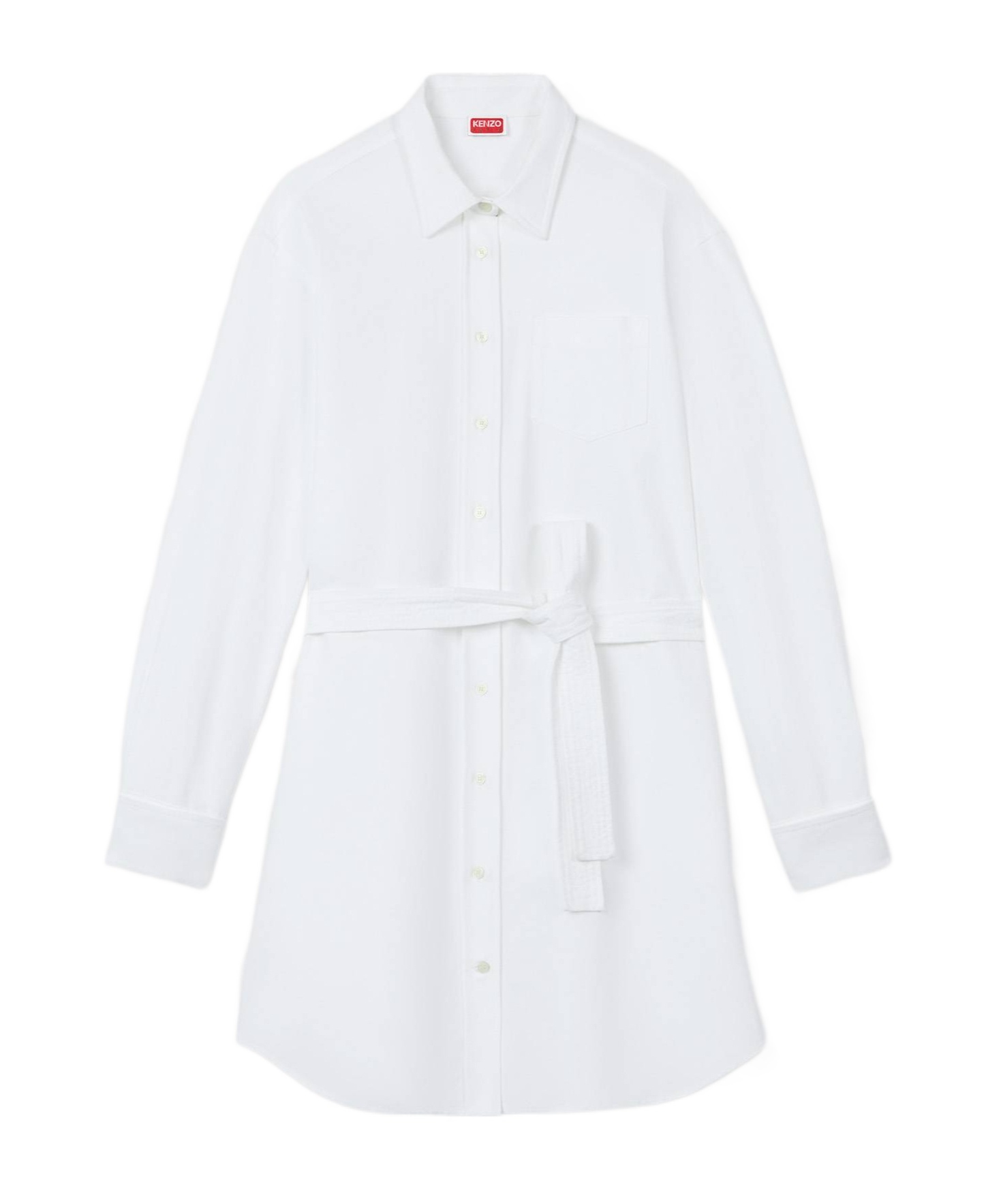Kenzo Long-sleeved Shirt Skirt In White