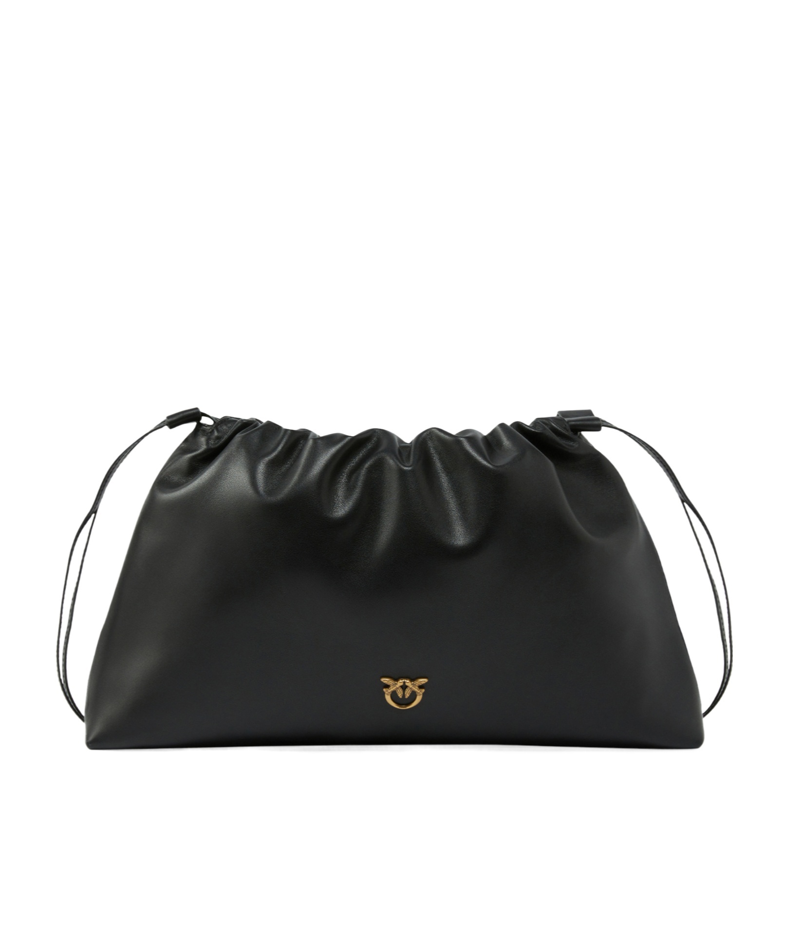 Pinko Drawstring Clutch In Black