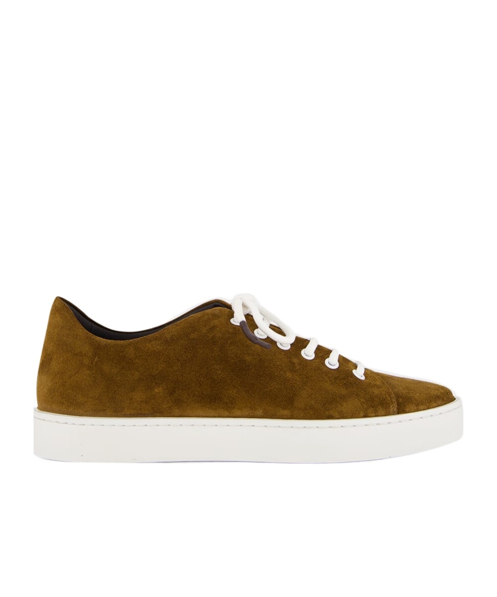 Manolo Blahnik Lace-up Low-cut Casual Shoes In Brown