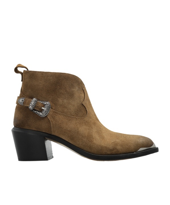 Golden Goose Chunky Heel Short Boots In Green
