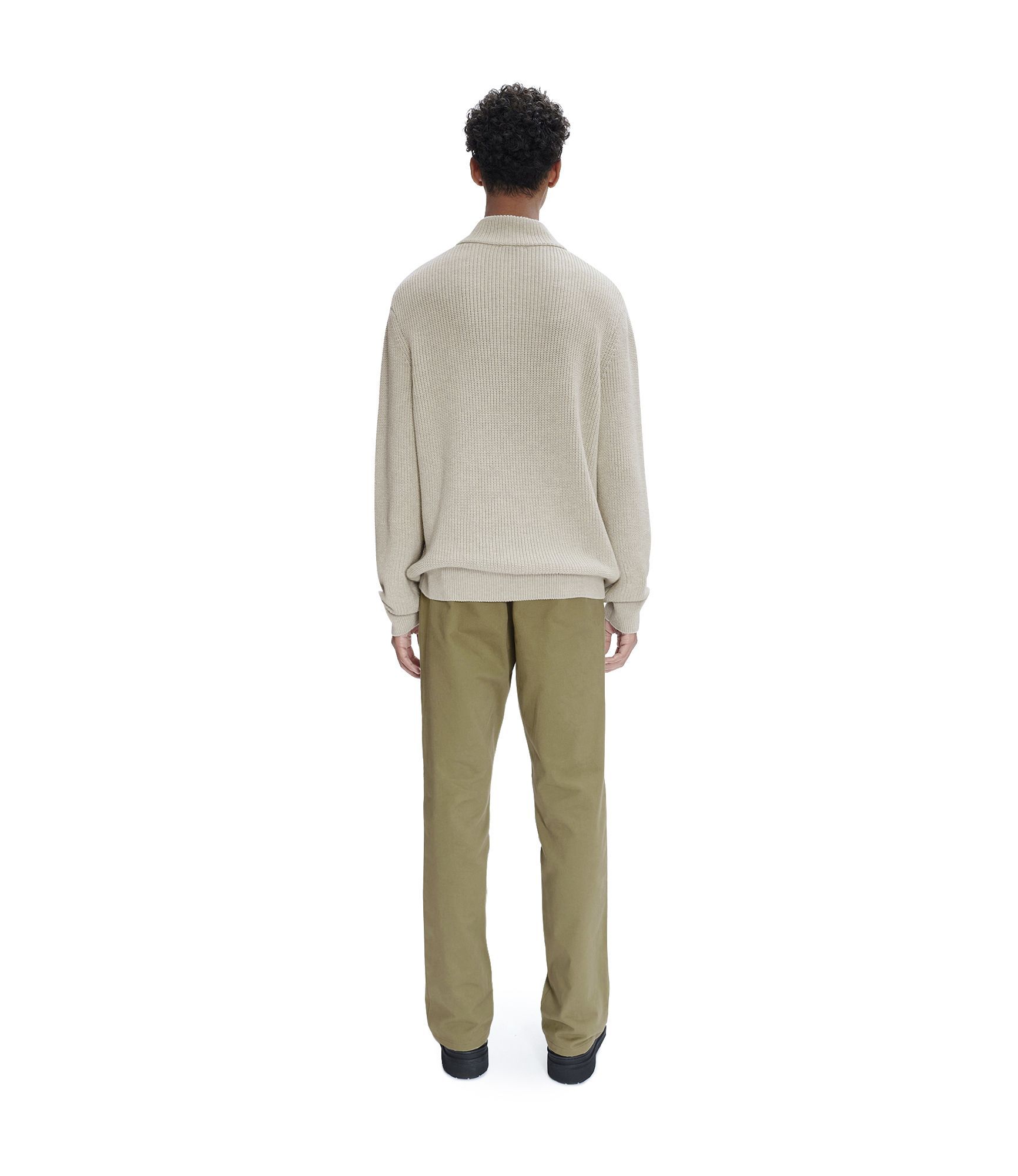 Apc Mock-neck Half-zip Cotton Jumper