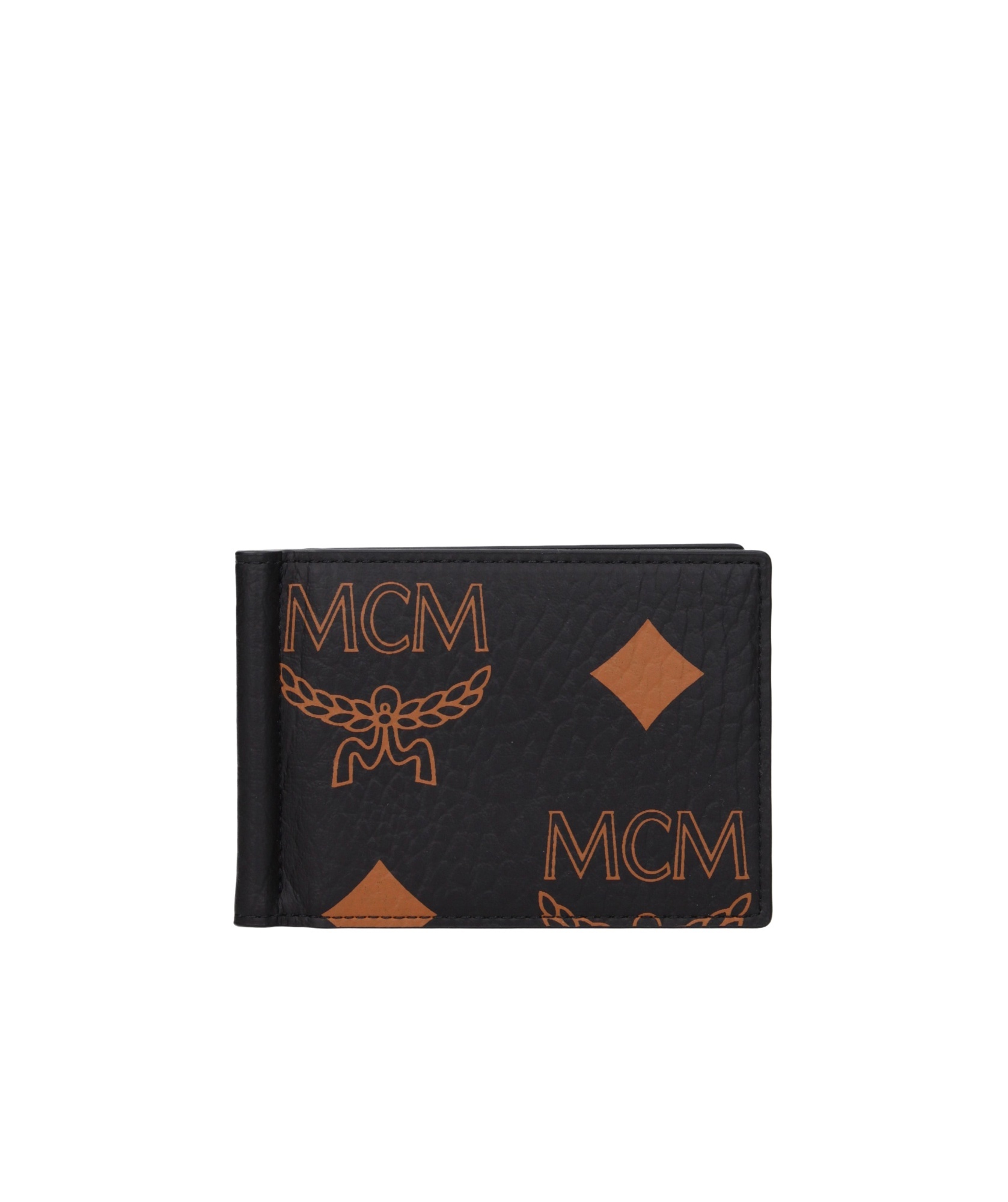 Mcm Double-fold Wallet In Black