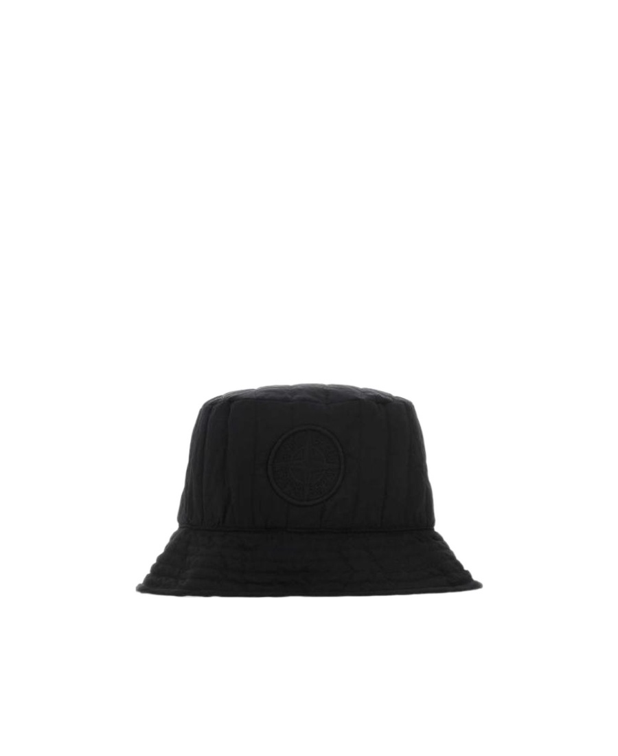 Shop Stone Island Compass Motif Bucket Hat In Black