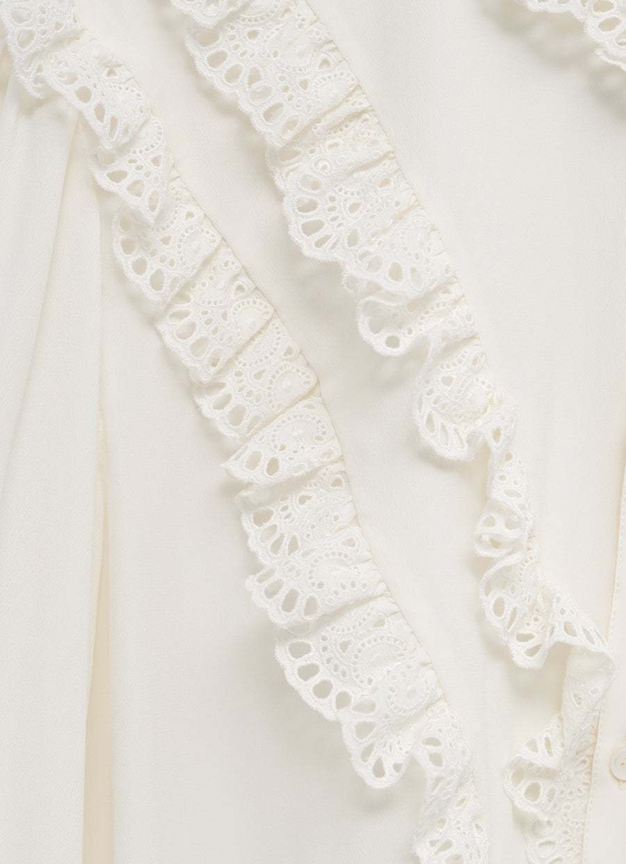 Celine Long-sleeved Shirt In White