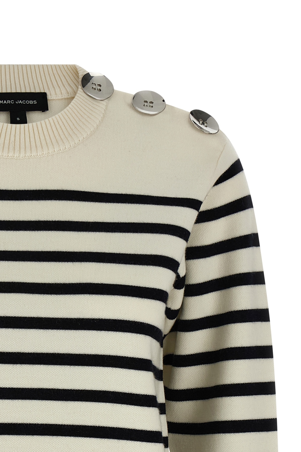 Marc Jacobs Breton Stripe Sweater In Neutral