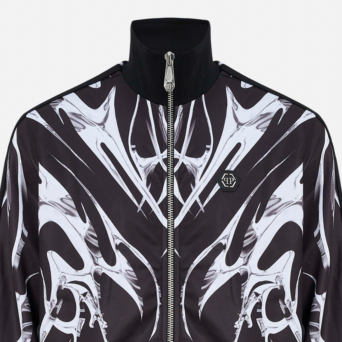 Philipp Plein Long-sleeved Casual Jacket In Black