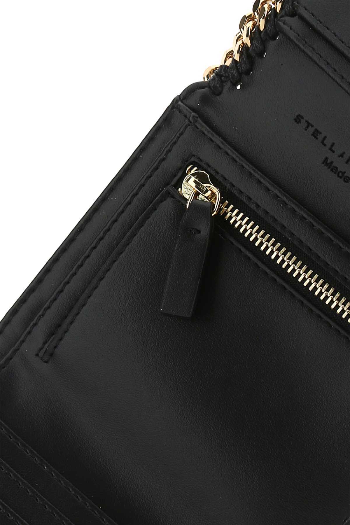 Stella Mccartney Falabella Small Flap Wallet In Black