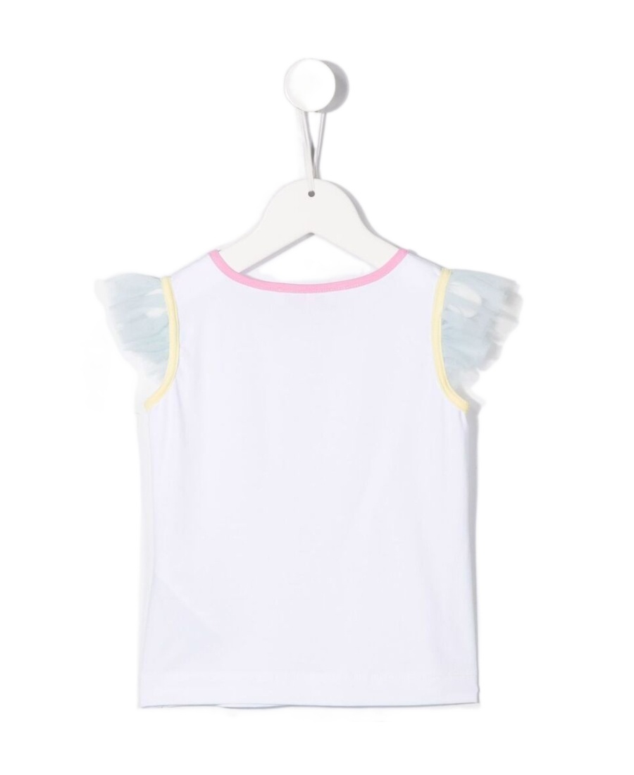Monnalisa Logo Short-sleeved T-shirt In White