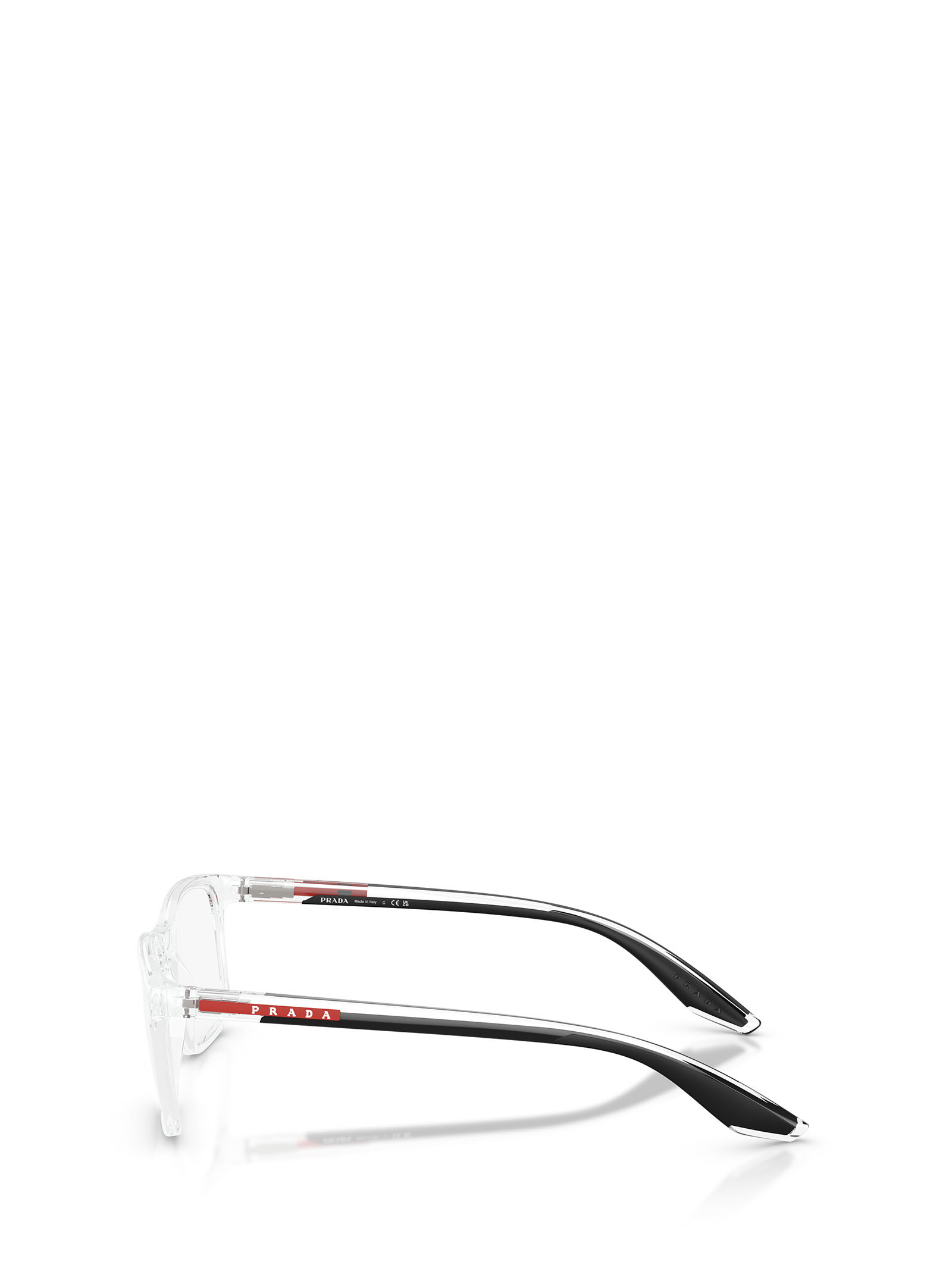 Prada Eyewear Rectangular Frame Glasses In White