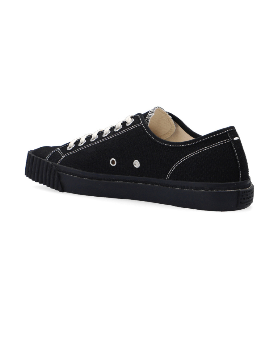 Maison Margiela Tabi Split-toe Cotton-canvas Trainers In Black