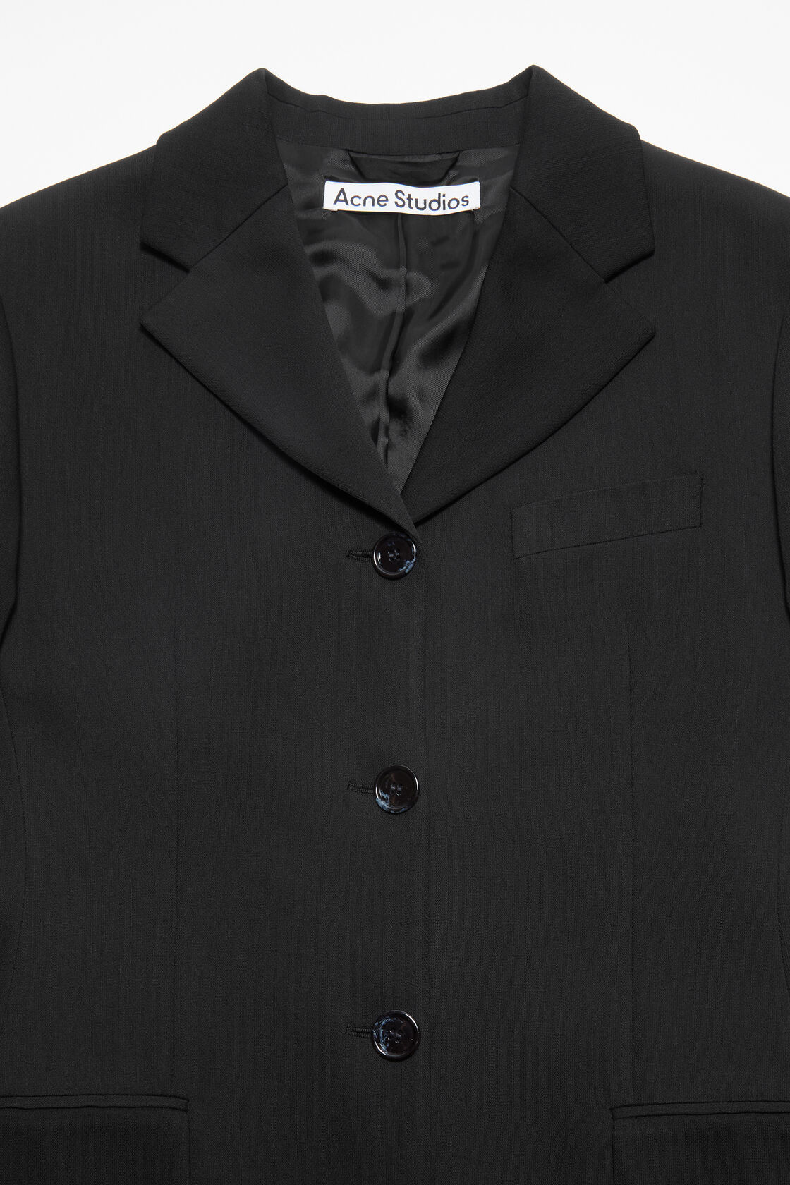 Acne Studios Single-breasted Wool-blend Blazer In Black