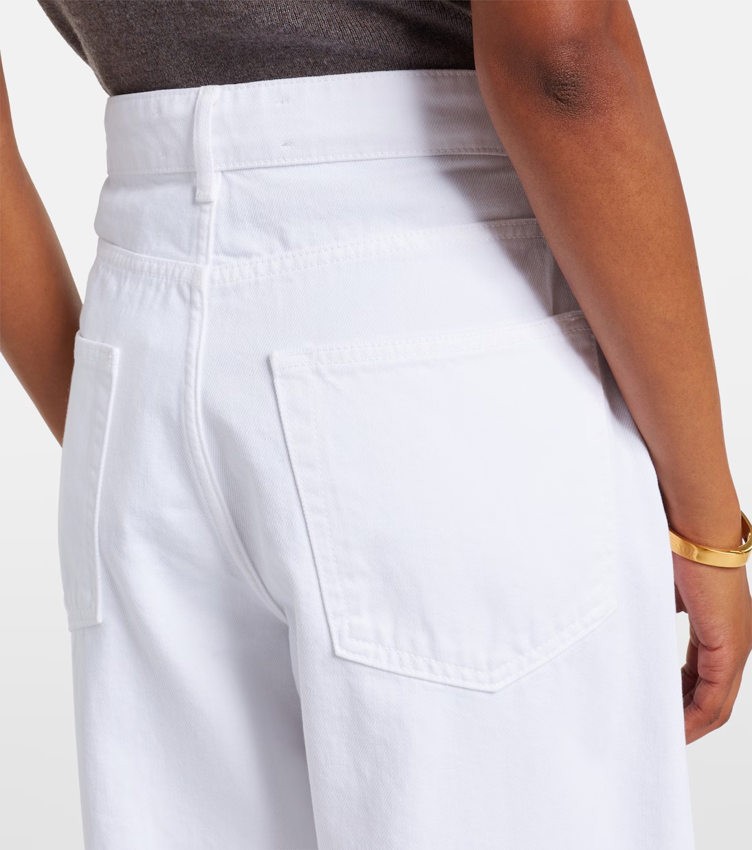 Rohe Low-rise Wide-leg Jeans In White