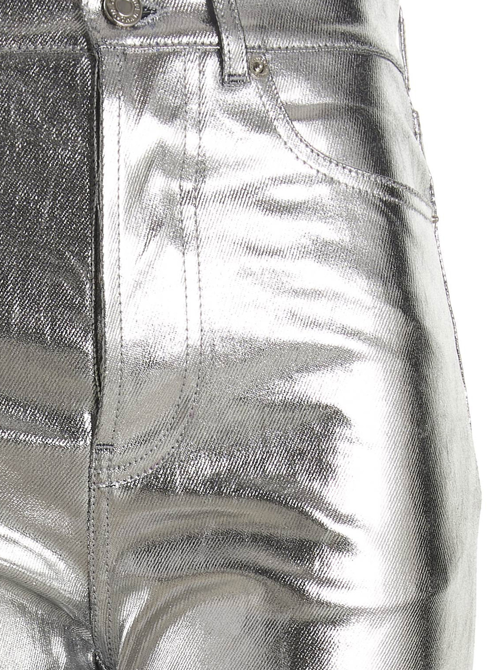 Alexandre Vauthier Logo Jeans In Gray