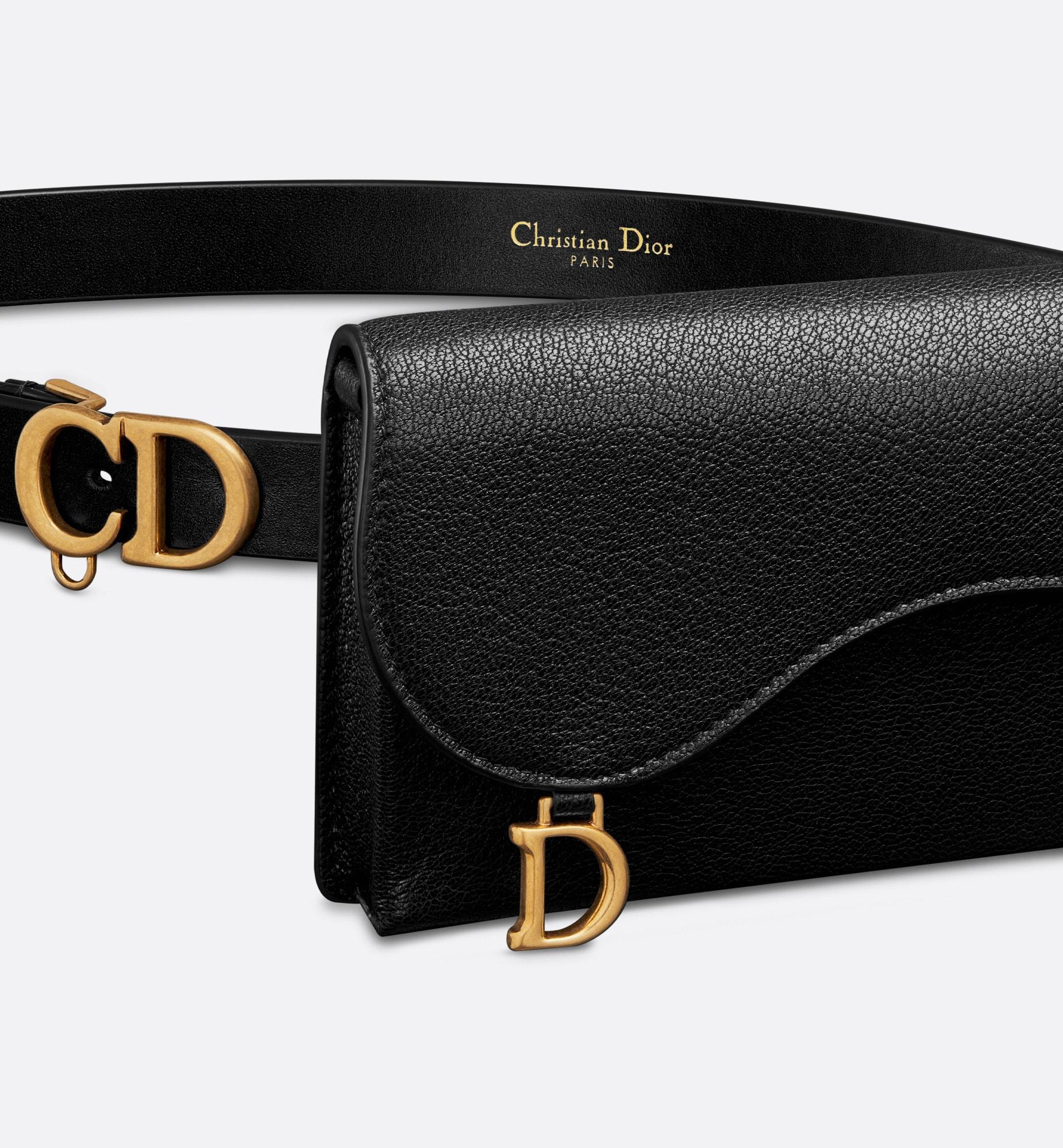 Dior Saddle Removable Bag Belt In Black