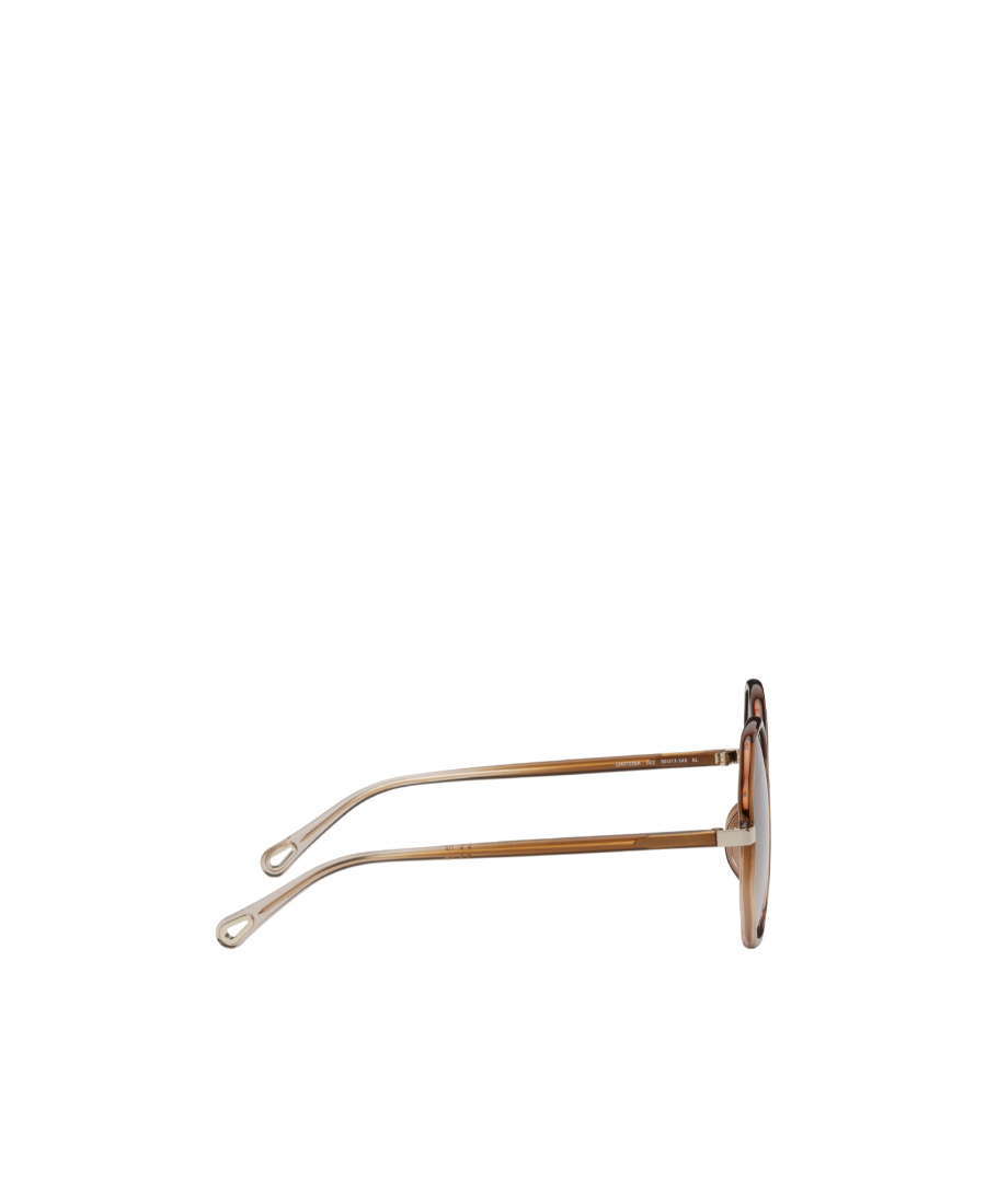 Chloé Eyewear Hexagon Frame Sunglasses In Brown