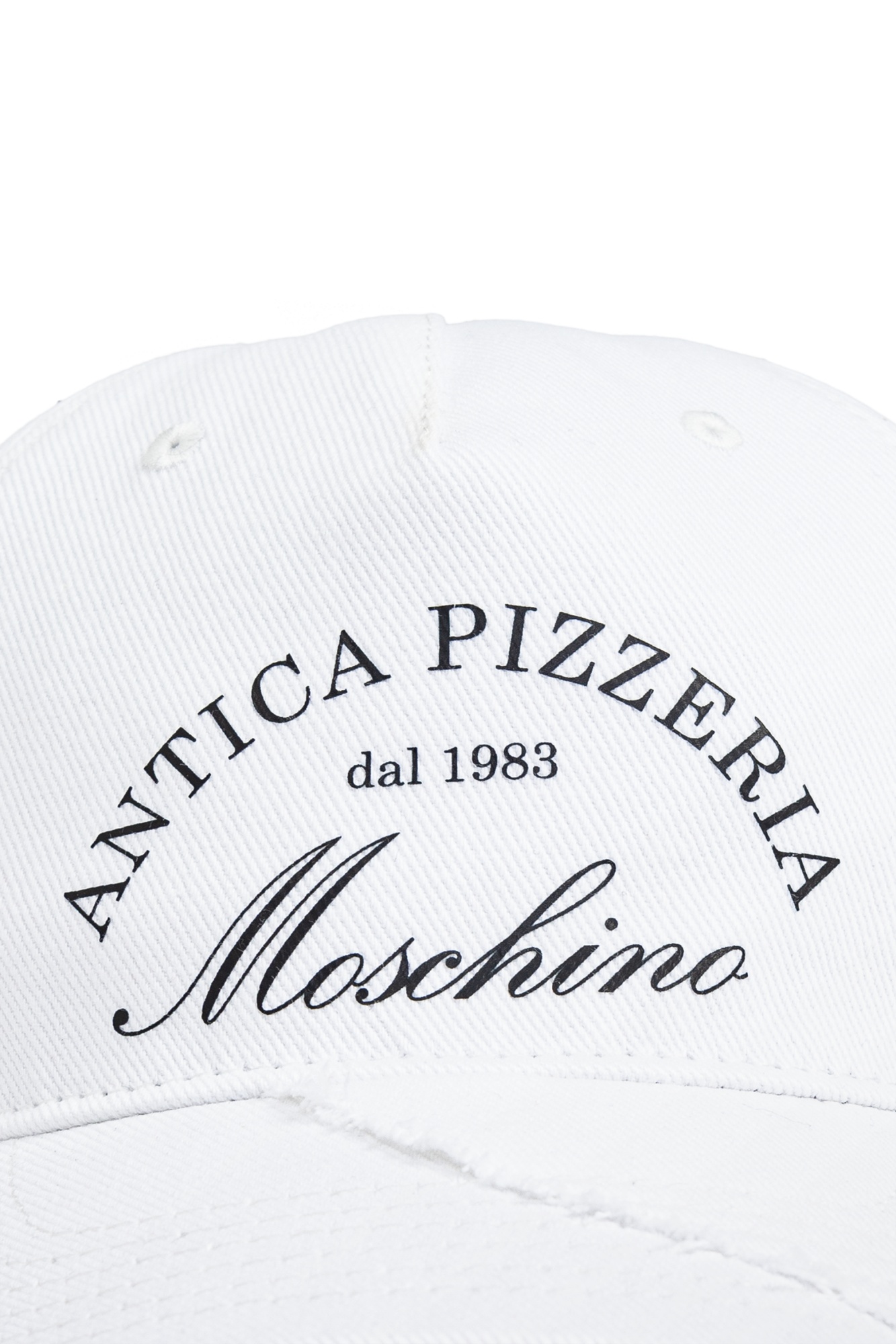 Moschino Logo-printed Curved Peak Cap In Neutral