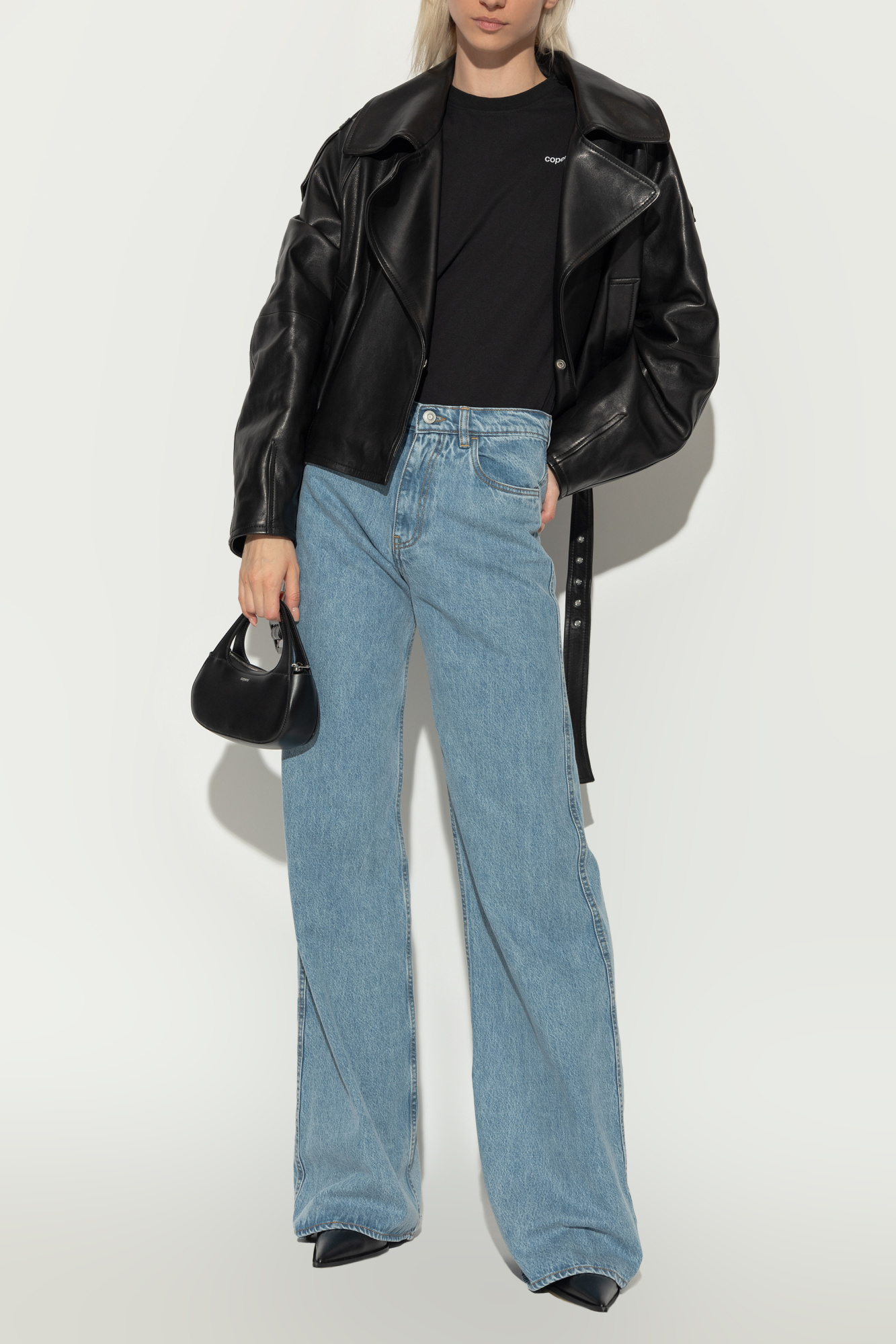 Coperni Logo-print Bodysuit In Black