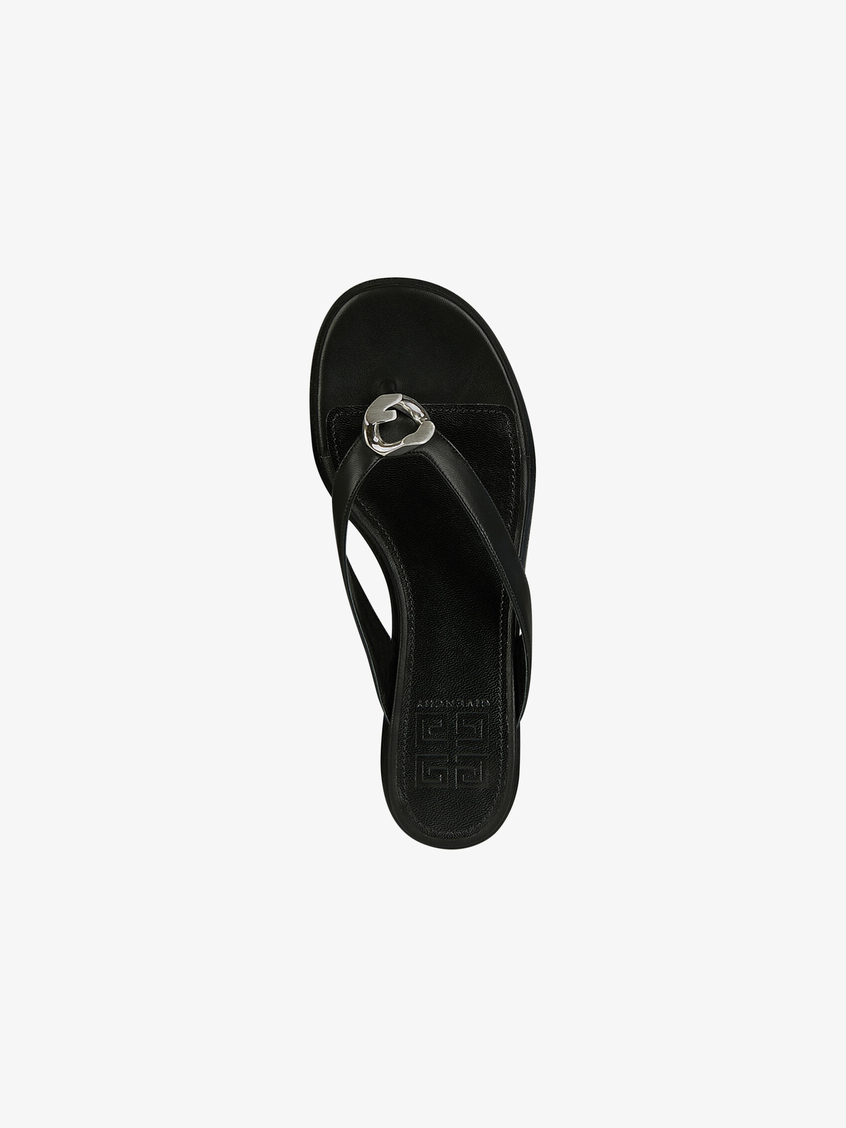 Givenchy G-buckle Flat Sandals In Black