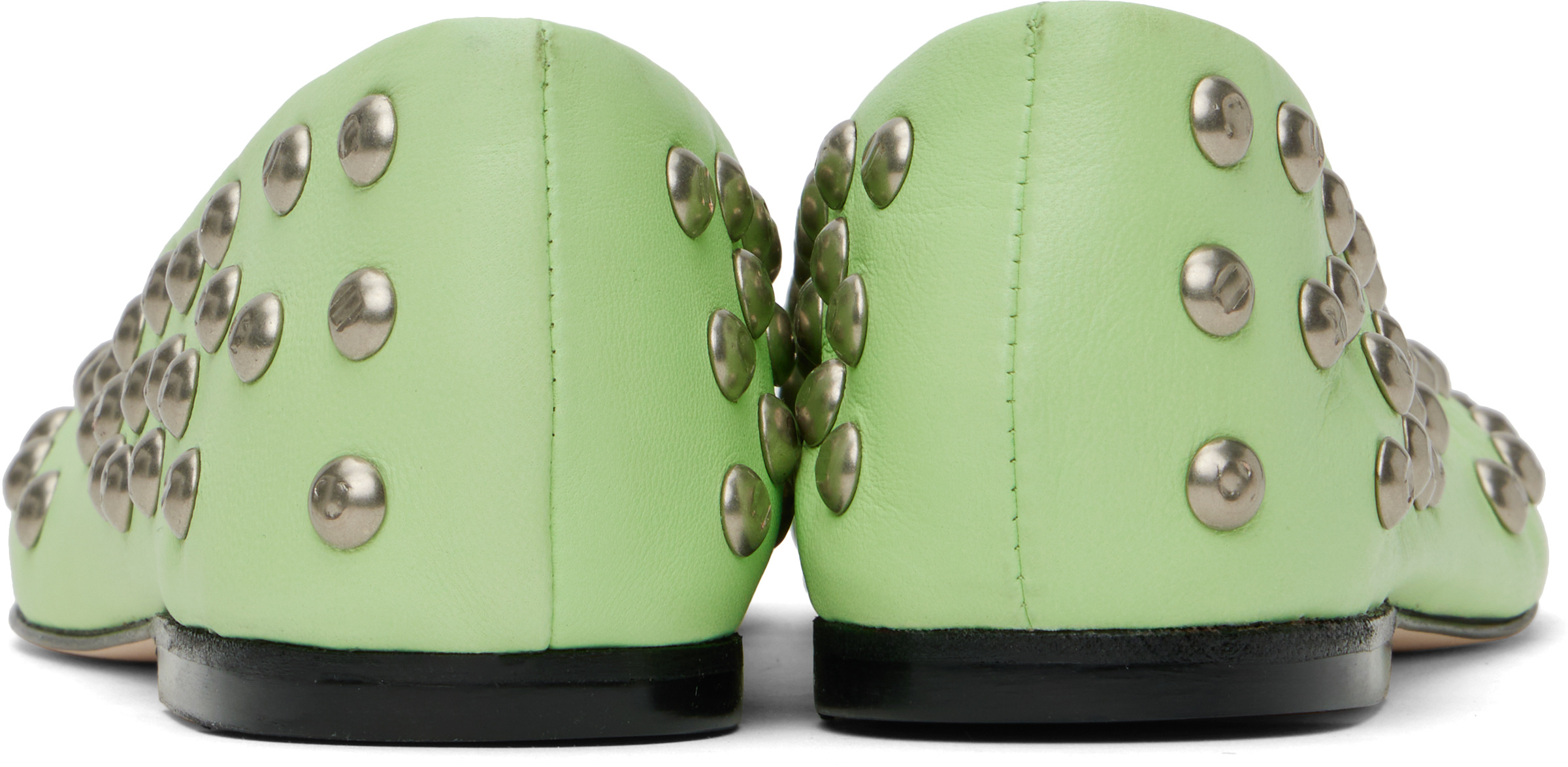 Gimaguas Stud-embellished Ballet Flats In Green