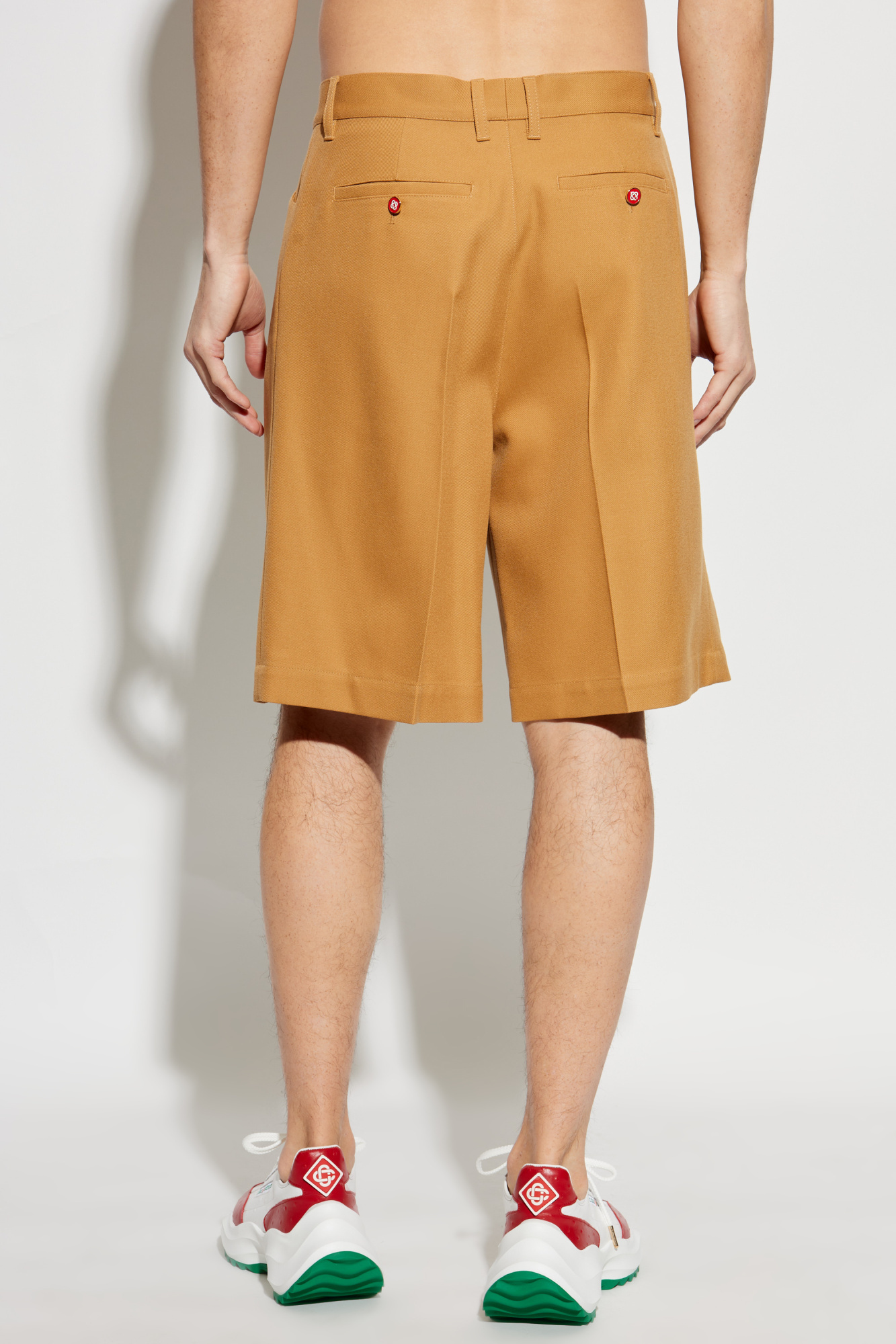 Casablanca Waistband Loop Shorts In Yellow