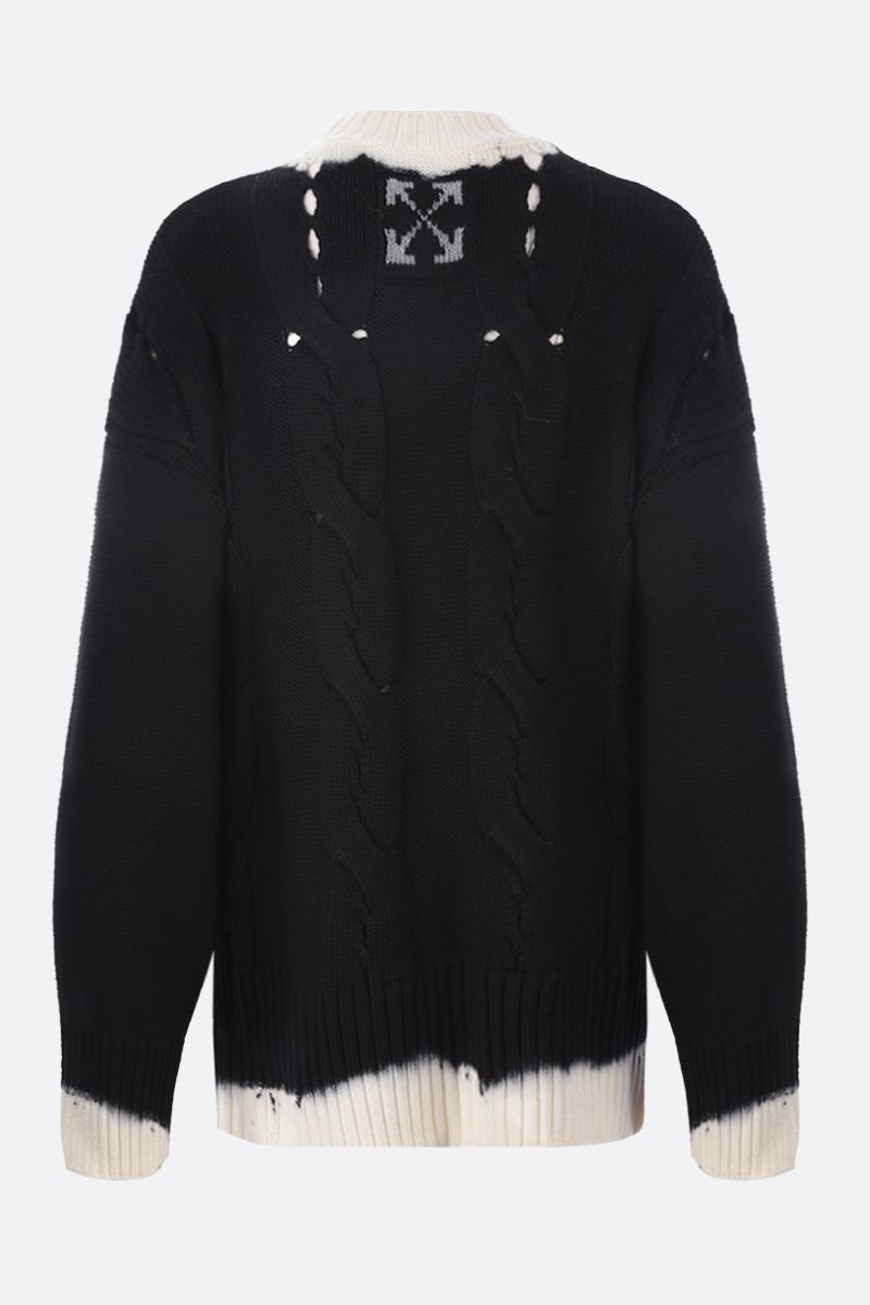 Off-white Woman Sweater Black Size 6 Wool In Black