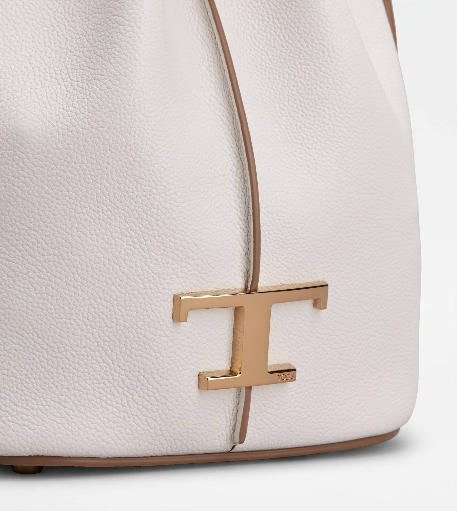 Shop Tod's Logo Hardware Bucket Bag In White