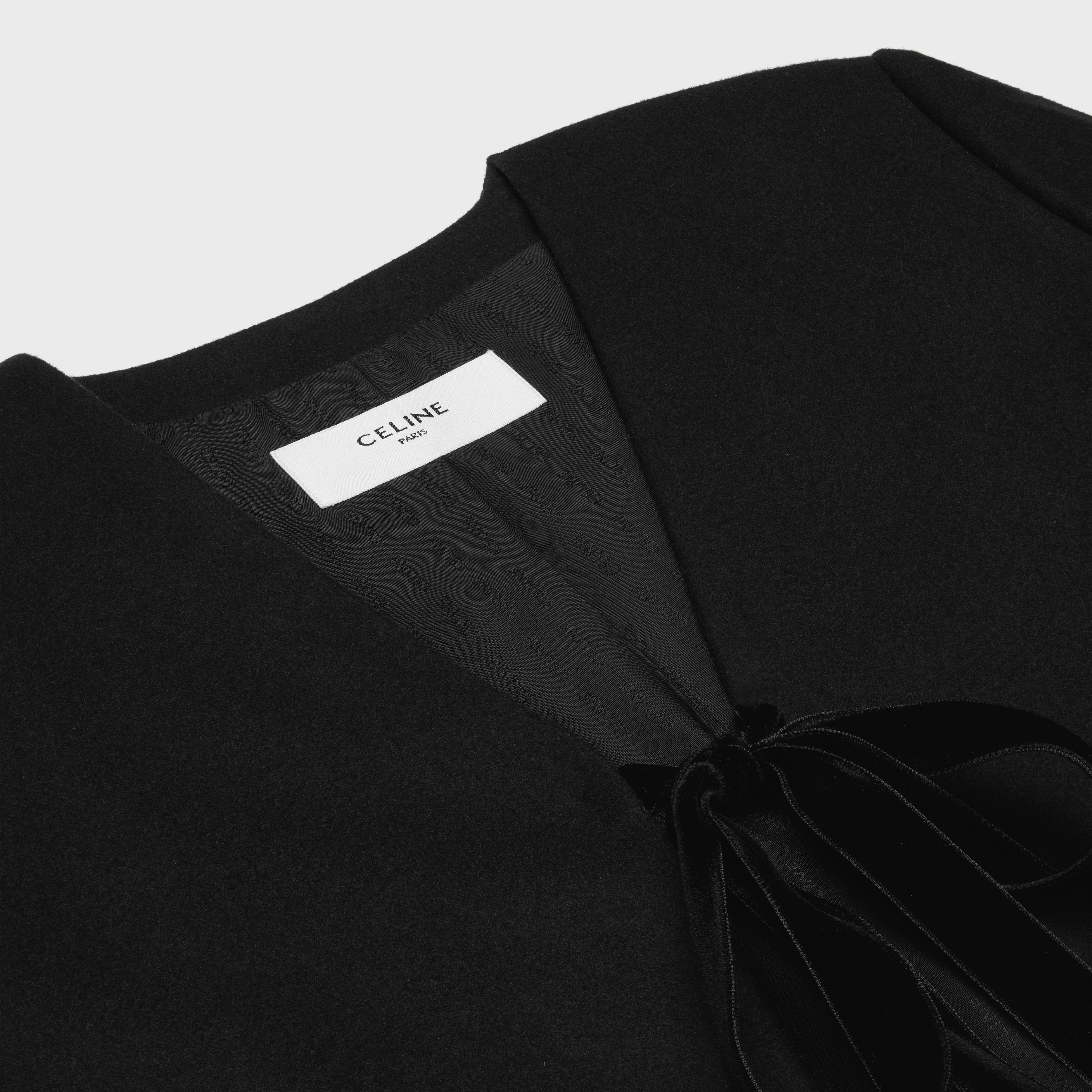 Celine Lace-up Cashmere Cardigan In Black