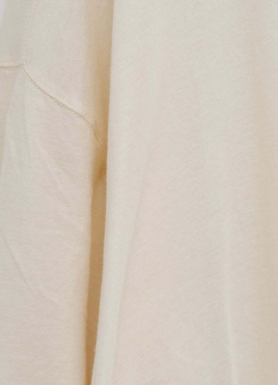 Rick Owens Open-necked Black Shirt In White