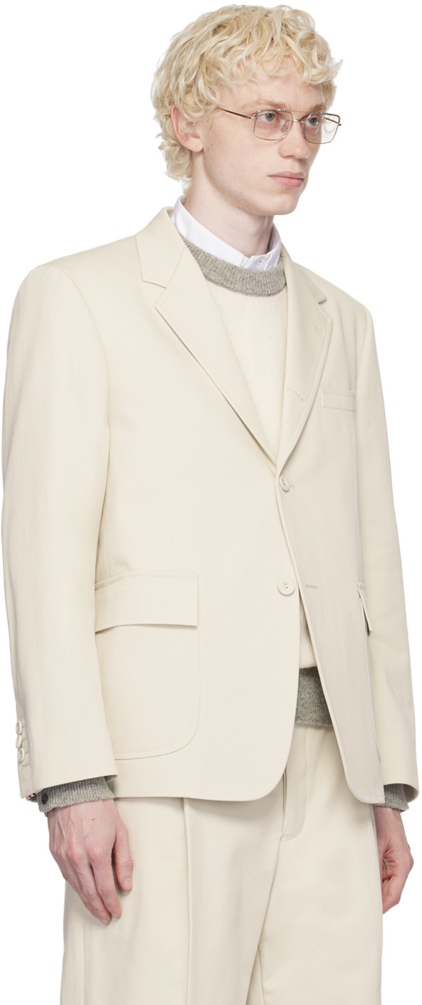 Shop Thom Browne Rwb-stripe Tailored Blazer In White