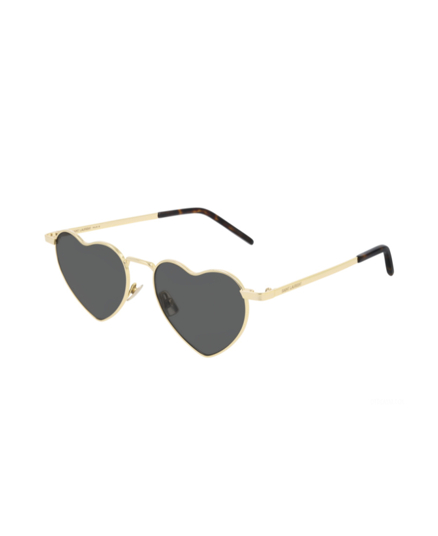 Saint Laurent Heart-frame Sunglasses In Black