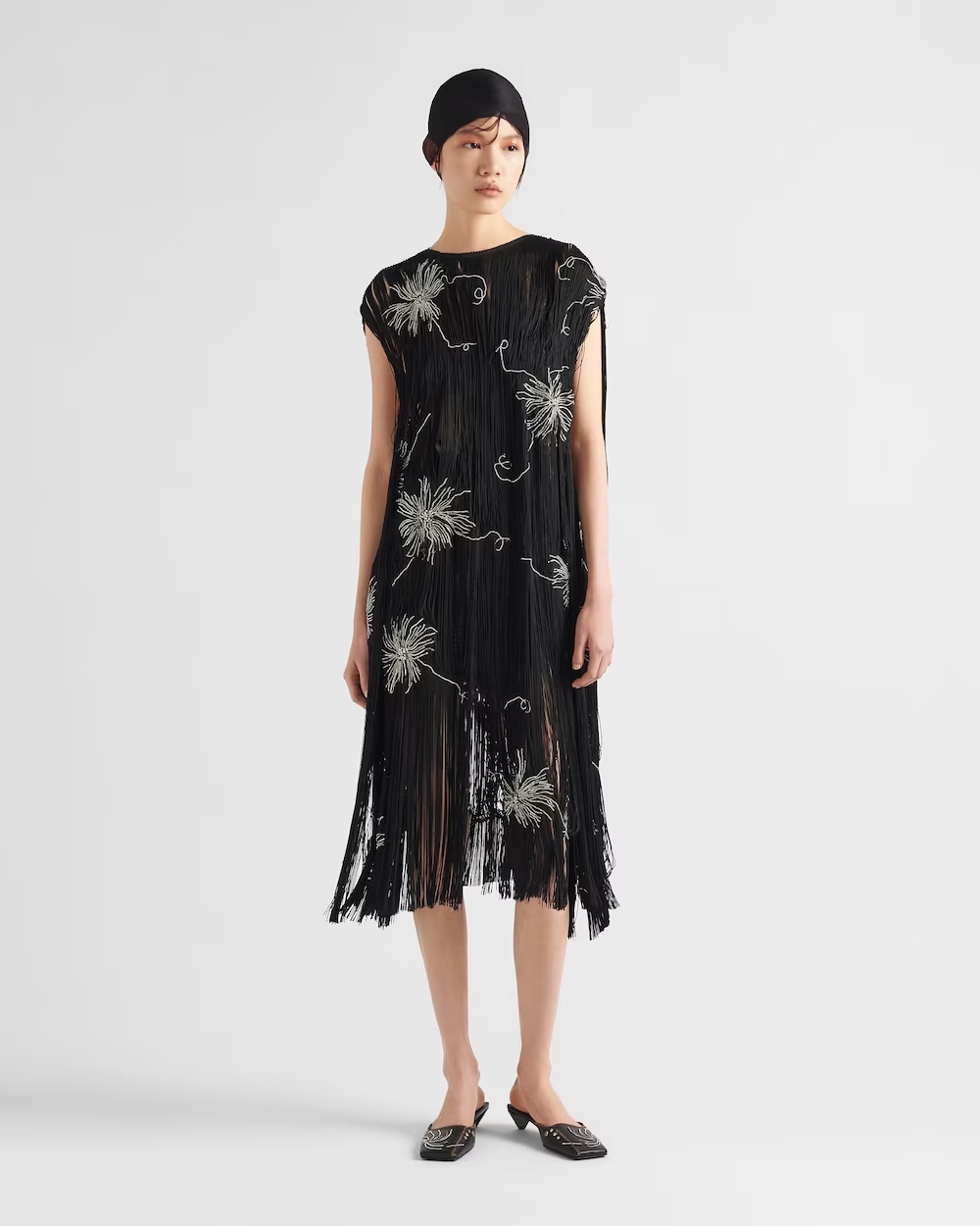 Prada Sleeveless Black Dress In Black