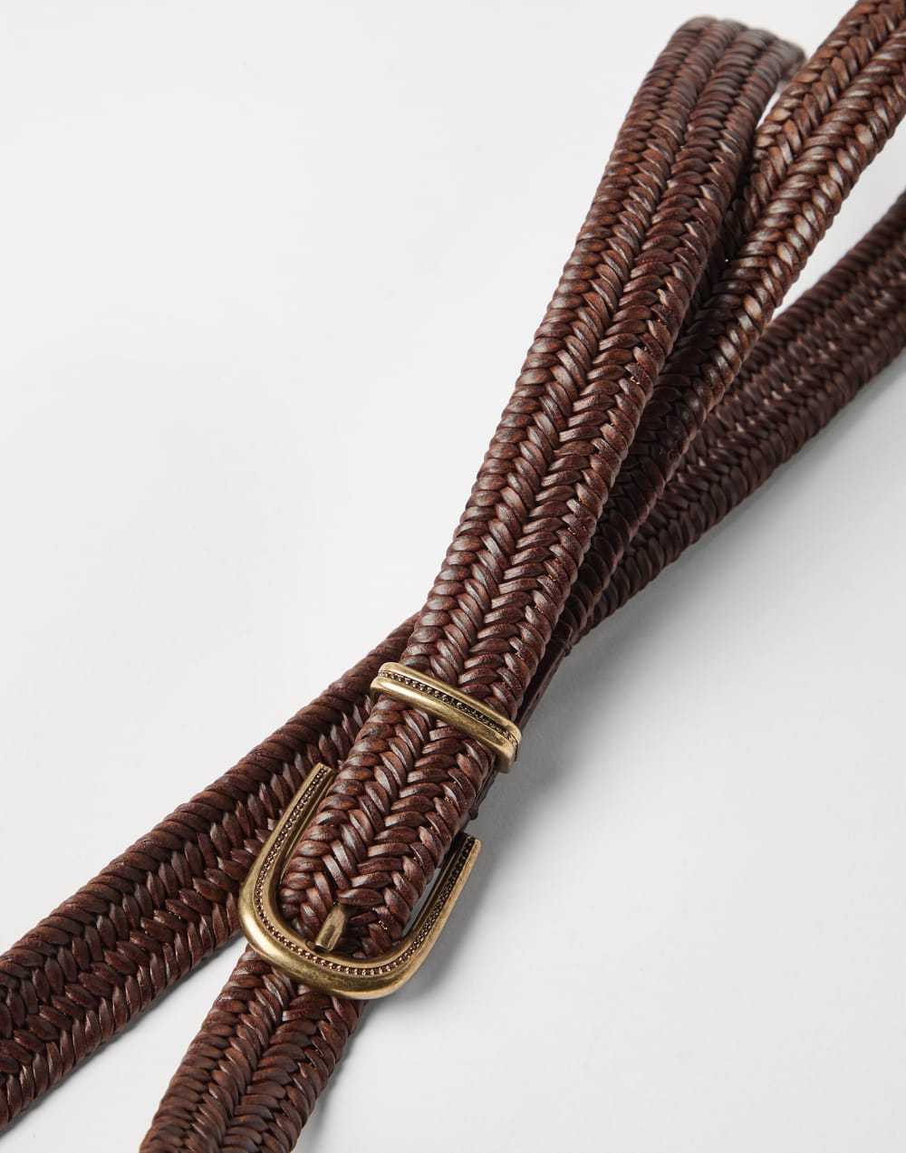 Brunello Cucinelli High-quality Leather Blend Belt In Brown