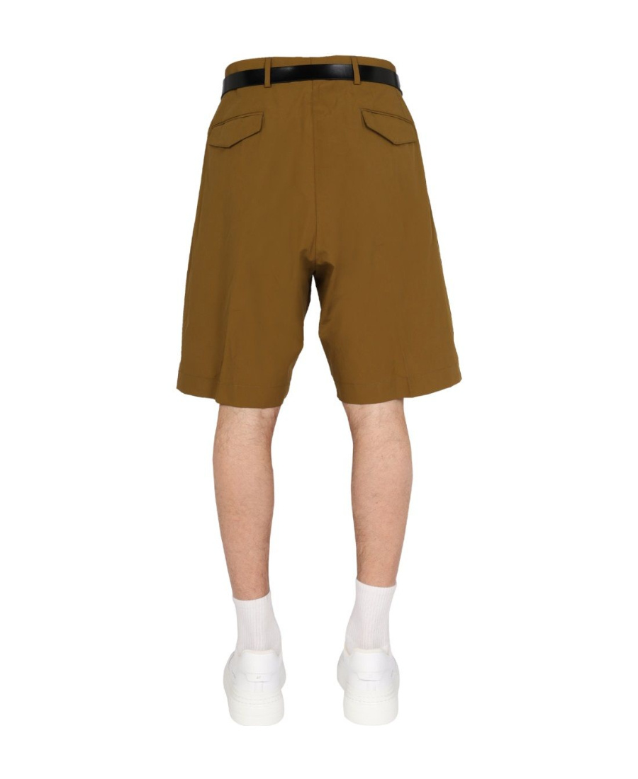 Paul Smith Cotton Bermuda Shorts In Brown