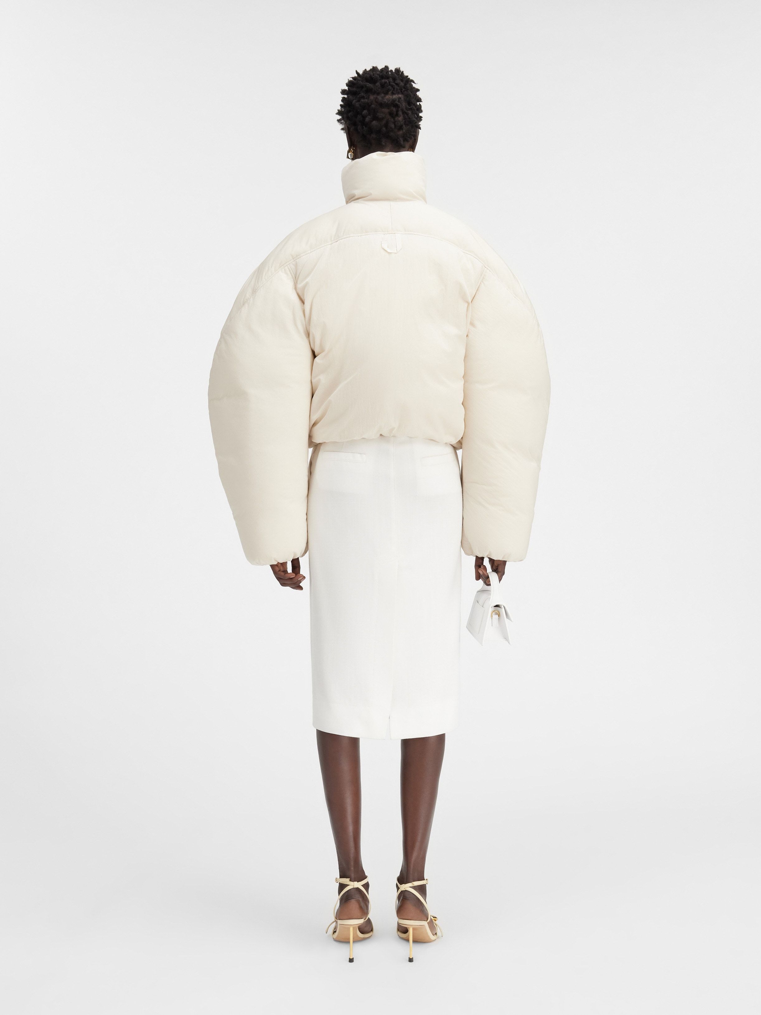 Shop Jacquemus Caraco Puffer Jacket In White