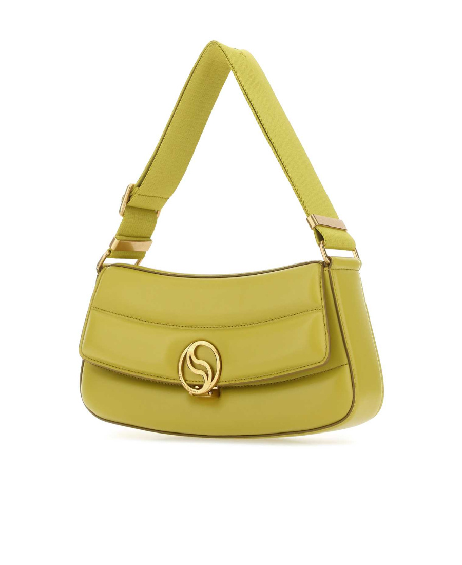 Stella Mccartney Lemon Green S-wave Shoulder Bag In Yellow