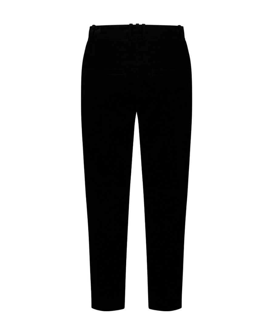 Balmain Black Zip-pocket Straight Trousers In Black