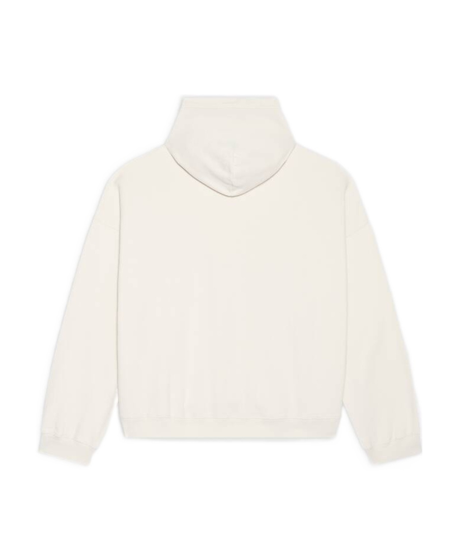 Balenciaga Wide Logo-print Hoodie In White