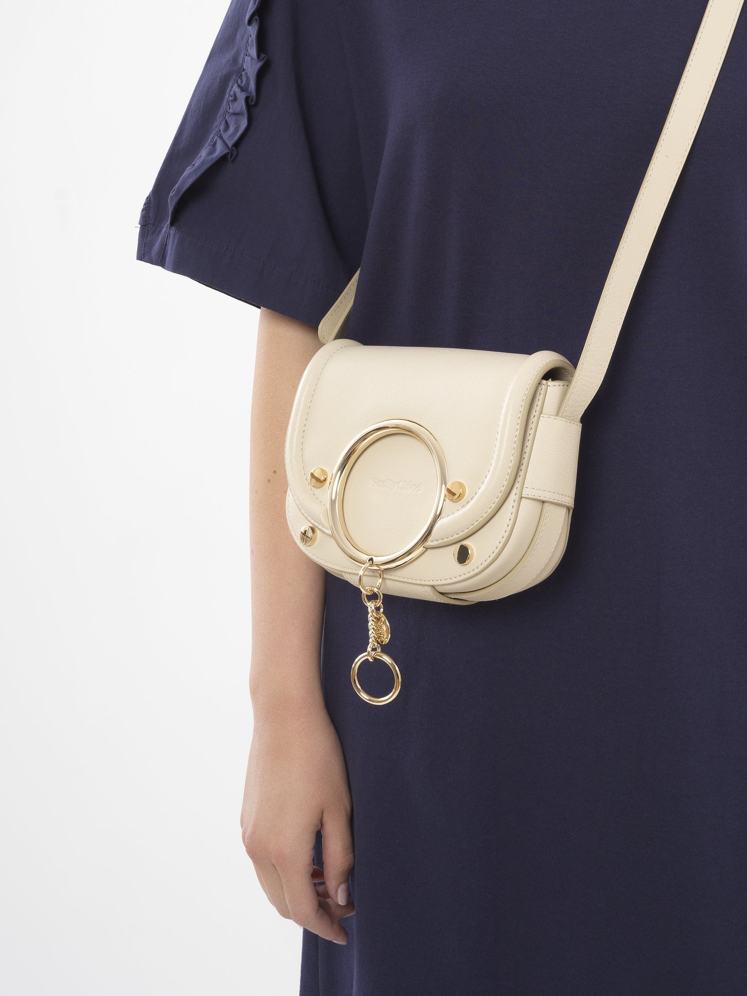 See By Chloé Logo Shoulder Bag In Nude