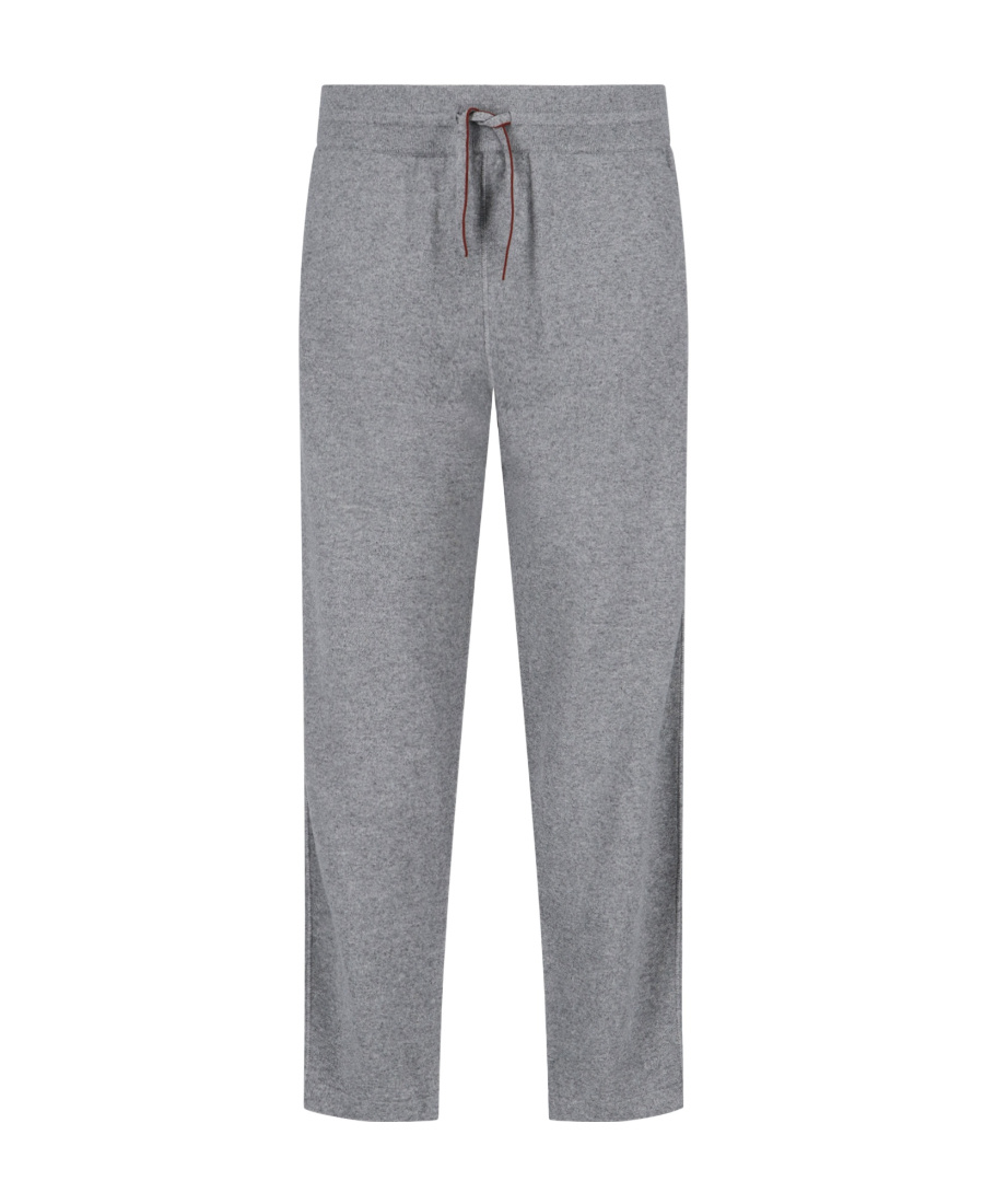 Loro Piana Drawstring Knitted Pants In Gray