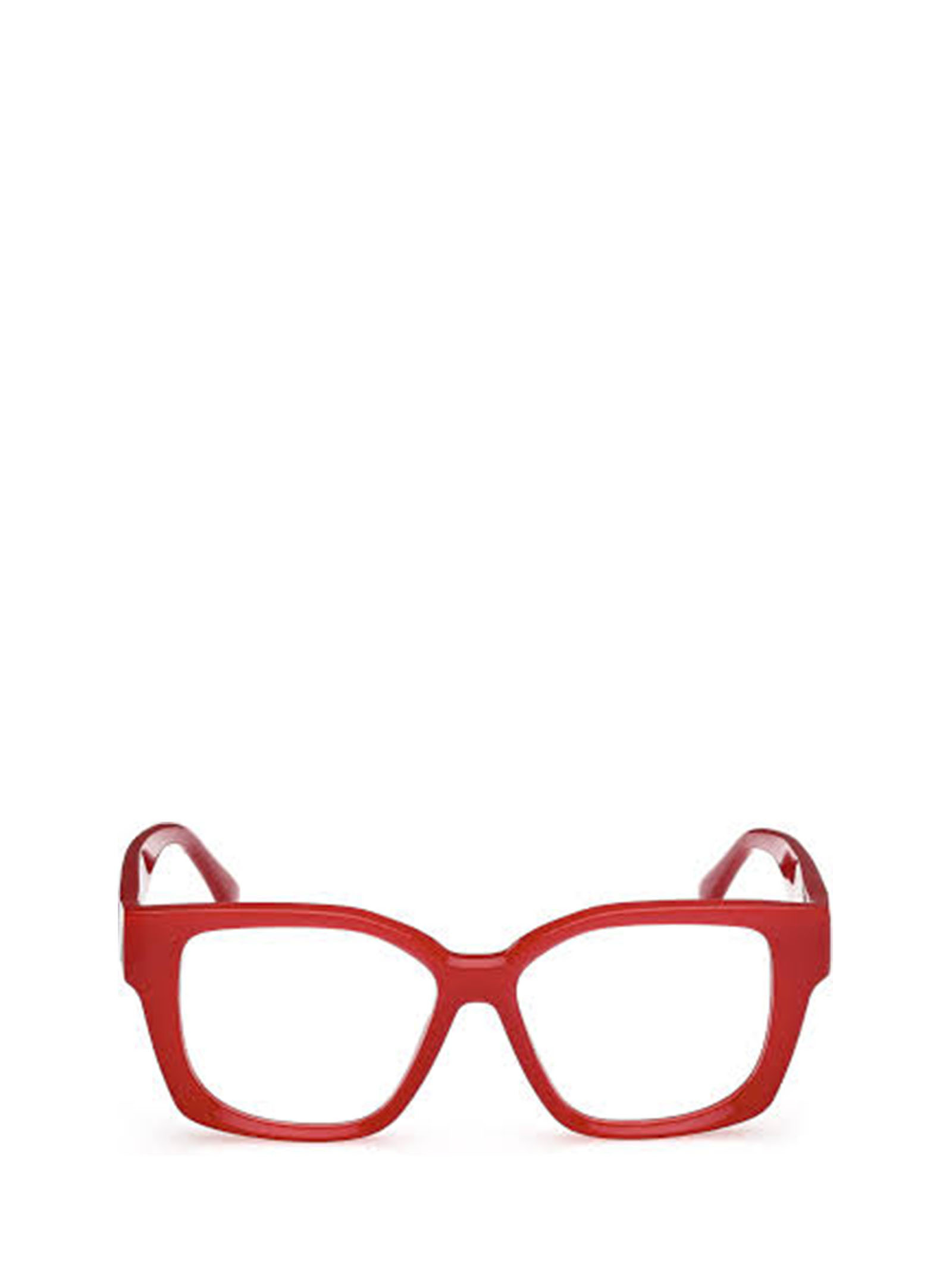 Max Mara Rectangle-frame Glasses In Red