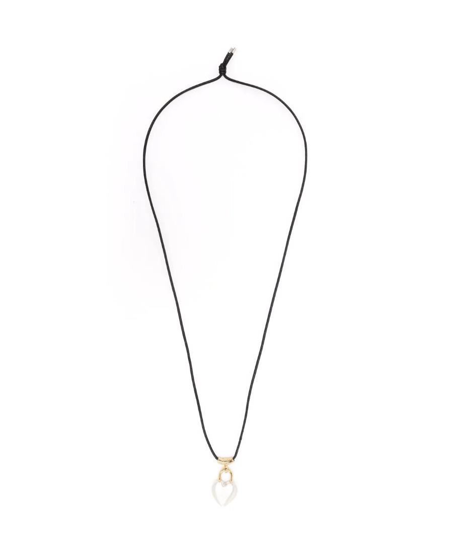 Ambush Heart Padlock Pendant Necklace In White