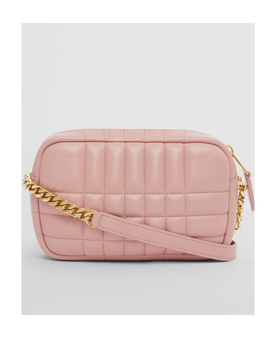 Burberry Mini Lola Quilted Leather Camera Bag In Pink